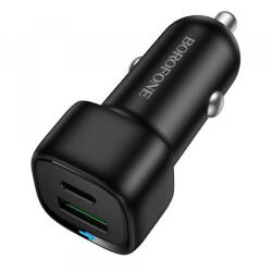 BOROFONE Incarcator Auto Borofone BZ34B Cloud, 38W, 3A, 1 x USB-A - 1 x USB-C, Negru