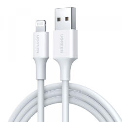 UGREEN Cablu Date si Incarcare USB-A - Lightning UGREEN US155 (20730), 18W, 2m, Alb - koubsolutions