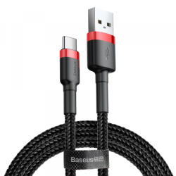 Baseus Cablu Date si Incarcare USB-A - USB-C Baseus Cafule, 60W, 1m, Rosu CATKLF-B91