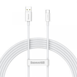 Baseus Cablu Date si Incarcare USB-A - USB-C Baseus Superior Series, 65W, 2m, Alb CAYS000901