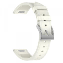 Techsuit Curea Techsuit W073 pentru Huawei Watch / Garmin Watch Series, 18mm, Alba - koubsolutions