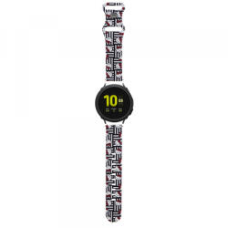 Hello Kitty Curea Hello Kitty Silicone Tags Graffiti pentru Samsung Galaxy Watch / Huawei Watch Series, Neagra