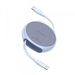 Baseus Cablu Date si Incarcare USB-C - USB-C Baseus Pathfinder Retractable, 100W, 1m, Bleu P10368400311-00