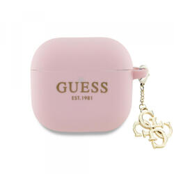 Guess Husa Guess W/4G Charm pentru Apple AirPods 4, Roz