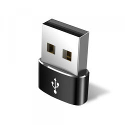 Techsuit Adaptor Date si Incarcare USB-C - USB-A Techsuit, Negru