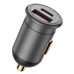 Blueo Incarcator Auto Blueo, 35W, 3A, 1 x USB-A - 1 x USB-C, Gri - koubsolutions