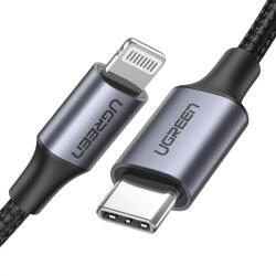 UGREEN Cablu Date si Incarcare USB-C - Lightning UGREEN US304, 20W, 1m, Negru - koubsolutions