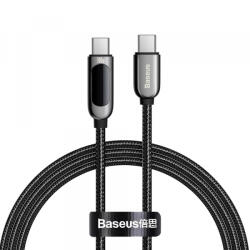 Baseus Cablu Date si Incarcare USB-C - USB-C Baseus Display, 100W, 1m, Negru CATSK-B01