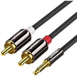UGREEN Cablu Audio 3.5mm - 2 x RCA UGREEN AV116, 1.5m, Negru - koubsolutions