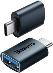 Baseus Adaptor OTG USB-C - USB-A Baseus Ingenuity, Albastru ZJJQ000003