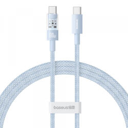 Baseus Cablu Date si Incarcare USB-C - USB-C Baseus Gem, 100W, 1m, Bleu P10373000311-00