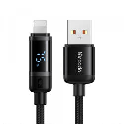 Mcdodo Cablu Date si Incarcare USB-A - Lightning McDodo CA-5000 Bat Display, 18W, 1.2m, Negru - koubsolutions