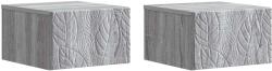 vidaXL Masa laterala montata pe perete 2 pcs Sonoma gri GartenMobel Dekor (898778)