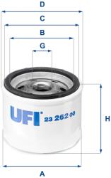 UFI Filtru ulei UFI 23.262. 00 (23.262.00)