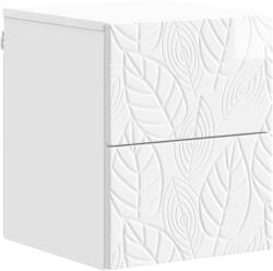 vidaXL Dulap de noapte suspendat Alb foarte lucios 34, 5 x 33 x 40 cm GartenMobel Dekor (898813)