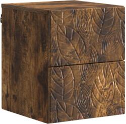 vidaXL Dulap de noapte suspendat Stejar fumuriu 34, 5 x 33 x 40 cm GartenMobel Dekor (898815)