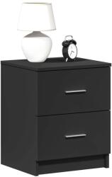 vidaXL Noptiera cu 2 sertare, neagra, 40x36x50 cm GartenMobel Dekor (858787)