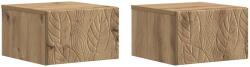 vidaXL Masa laterala montata pe perete 2 pcs Stejar Artizanal GartenMobel Dekor (898784)