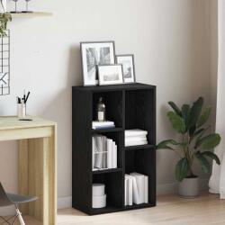 vidaXL Biblioteca stejar negru 50x25x80 cm lemn prelucrat GartenMobel Dekor (862398) Biblioteca