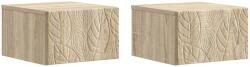 vidaXL Dulap de noapte suspendat 2 pcs Stejar Sonoma 49 x 34, 5 x 20 cm GartenMobel Dekor (898790)