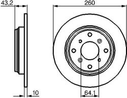 Bosch Disc frana BOSCH 0 986 478 680 (0 986 478 680)
