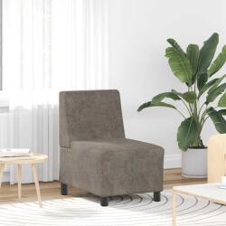 vidaXL Canapea modulara fara brate, gri închis, 55 cm, piele ecologica întoarsa GartenMobel Dekor (4108510) Canapea