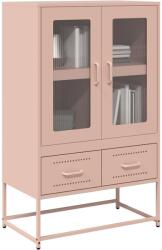 vidaXL Dulap înalt, roz, 68x39x111, 5 cm, otel GartenMobel Dekor (853363) Comoda