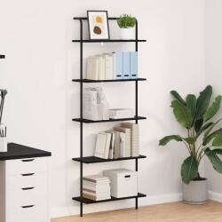 vidaXL Raft pentru carti Stejar Negru 60 x 24 x 168 cm Lemn compozit GartenMobel Dekor (879965) Biblioteca