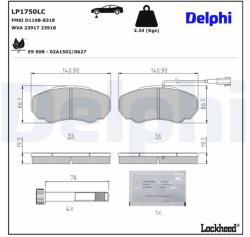 DELPHI set placute frana, frana disc DELPHI LP1750LC (LP1750LC)