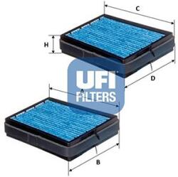 UFI Filtru, aer habitaclu UFI ARGENTIUM 34.130. 00 (34.130.00)