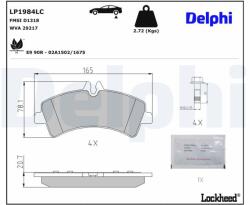 DELPHI set placute frana, frana disc DELPHI LP1984LC (LP1984LC)