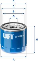 UFI Filtru ulei UFI 23.650. 00 (23.650.00)