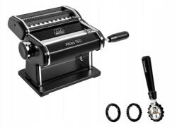 MARCATO Masina de facut paste Marcato Atlas Design 150, negru, set cu Pastawheel, aluminiu, reglare grosime 10 pozitii (AT-150-NER-PW)