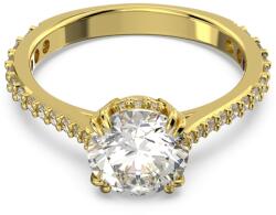 Swarovski Gyönyörű aranyozott gyűrű kristályokkal Constella 5642619 58 mm
