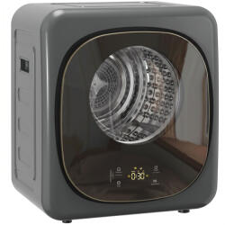 HOMCOM Uscător de rufe 4 kg, design compact, 5 moduri, timer, Gri+Negru | Aosom Romania (B61-017V90GY)