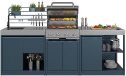Klarstein WaldChef kültéri konyhai szett | 4 égő | 30 mbar | 12 800 W | Vízálló | Rozsdamentes acél (10048529+10048530+10048522) (10048529+10048530+10048522)