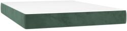 vidaXL sötétzöld bársony zsebrugós ágymatrac 140x210x20 cm 22.35 kg (4016585)