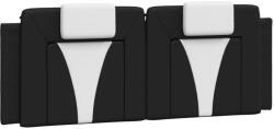 vidaXL fekete és fehér műbőr fejtámla párna 140 cm 1.7 kg (374795VidaXL)