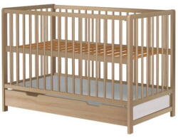 Hubners Patut Copii Hubners Dominic din Lemn 120x60cm +0luni cu Sertar Natur (PHDOM12NAS)