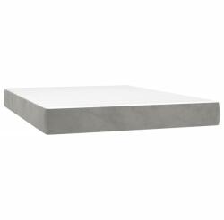 vidaXL világosszürke bársony zsebrugós ágymatrac 140x210x20 cm 22.1 kg (4016582VidaXL)