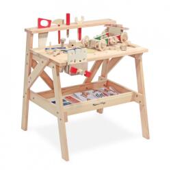 Melissa & Doug masă de lucru din lemn cu 55 piese de construcție (6073592)