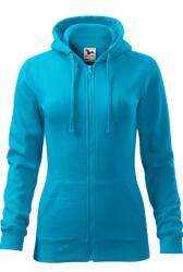 MALFINI Trendi Zipper női pulóver, türkiz, L-es méret (MSEL-87-33-8591729206993)