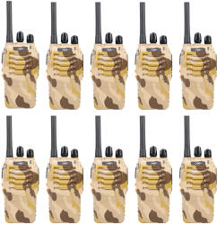 PNI Kit statii radio portabile PNI PMR R40 CAMO set cu 10 buc 0.5W 16 PMR acumulatori 1200mAh cu incarcatoare si casti incluse (PNI-R40C-10) Statii radio