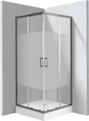 Deante Funkia Evo cabină cu cădiță 80x80 cm pătrat grafit mat/sticlă cu model KYC_ZDE88P (KYCZDE88P)