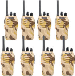 PNI Pachet 8 statii radio portabile PNI PMR R40 CAMO 0.5W 16 PMR Li-Ion 1200mAh cu incarcatoare si casti incluse (PNI-R40C-8) Statii radio