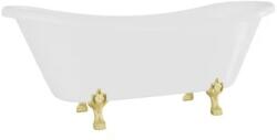 Besco Cada freestanding Besco Amelia, 190x77 cm, cu picioare si sifon click clack auriu (BSCWKA-190-ZLG)