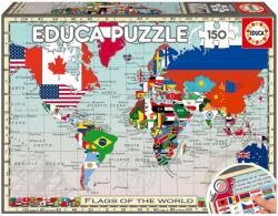 Educa Puzzle Educa de 150 piese - Steagurile lumii (EDU20480) Puzzle