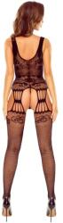 Passion Bodystocking Crotchless Sexy Fit, Negru, S-L
