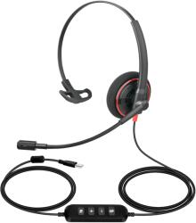 CerCip Casca Call Center cu fir CerCip QM X2-M, Functie anulare zgomot fundal ENC, Buton mute (93829271)