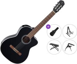 Takamine GC2CE Premium SET 4/4 Black Elektro-klasszikus gitár